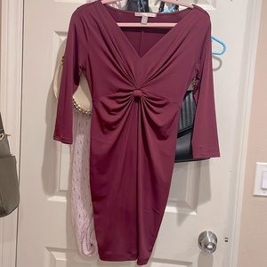 Front knot midi dress